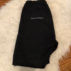 Good hYOUman Black Sweat shorts